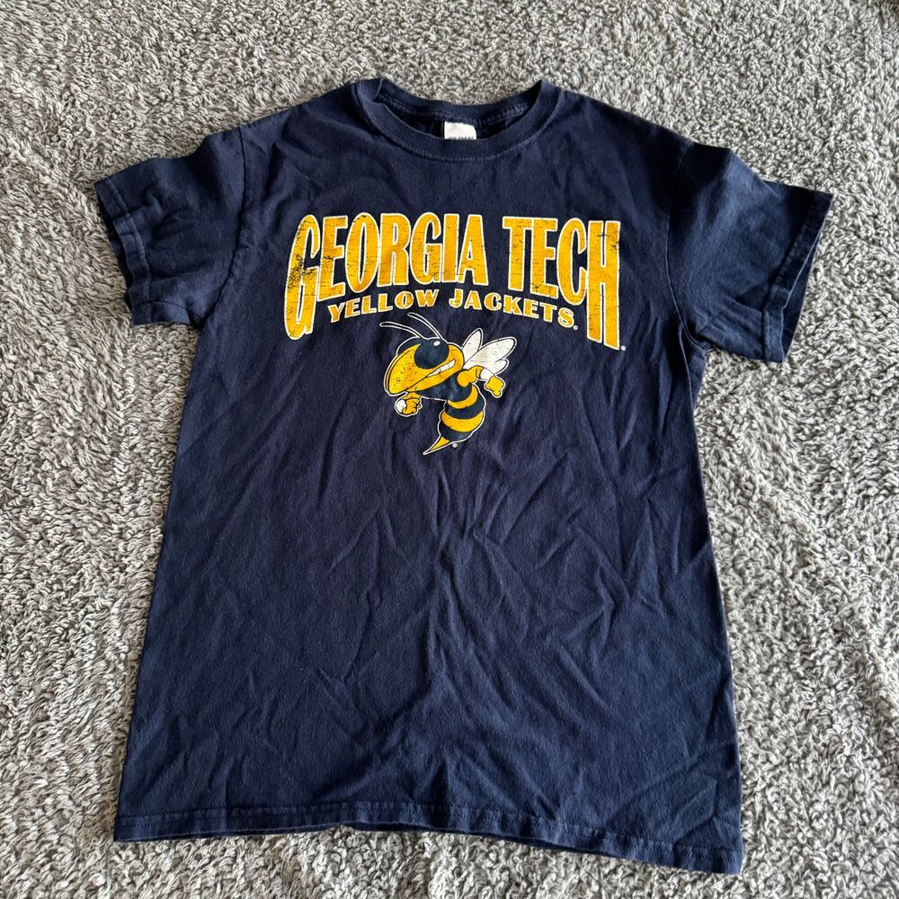 Georgia Tech Yellow Jackets Gildan NCAA Men's S Navy 100% Cotton T-Shirt